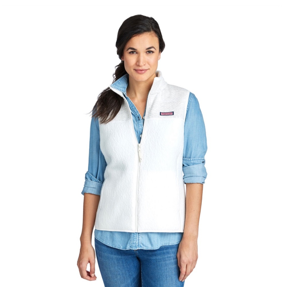 Vineyard Vines Mixed Media Sherpa Vest